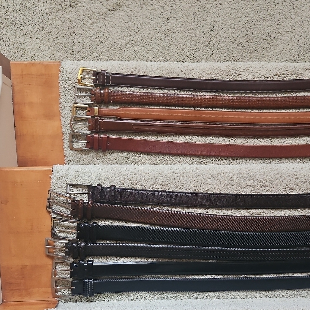 11 Black/Brown Leather Belts for Men